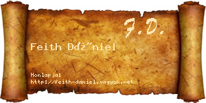 Feith Dániel névjegykártya